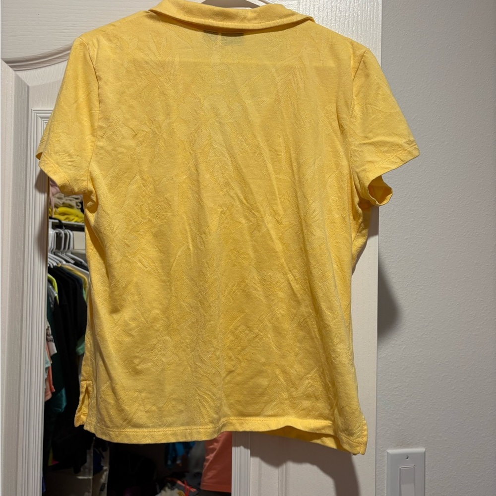 Basic Editions Yellow Textured Polo - Picture 2 of 4